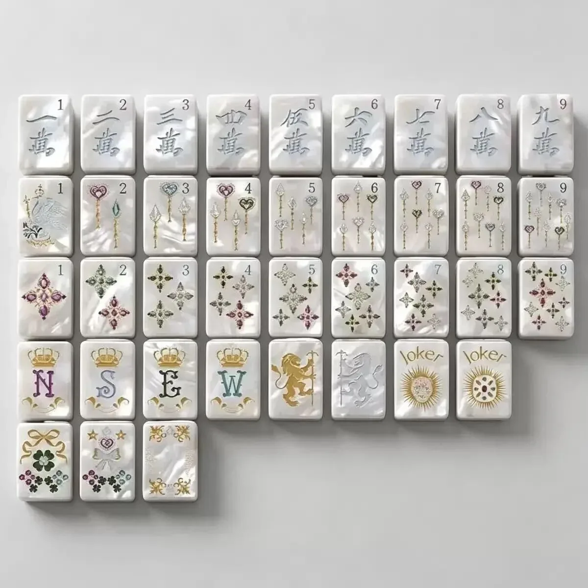 Pearl Jewel American Mahjong Tile Set