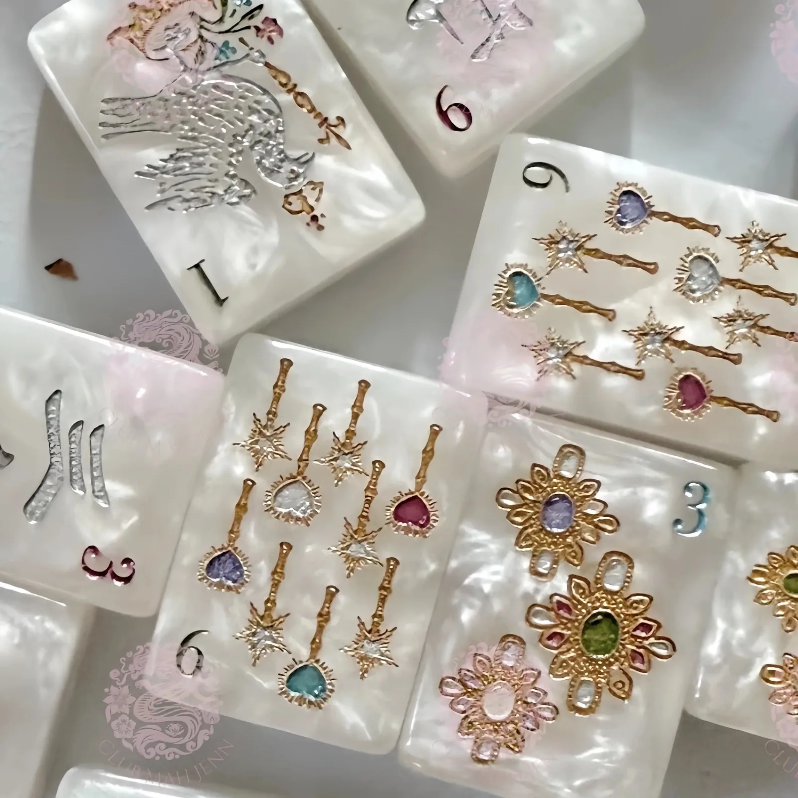 Pearl Jewel American Mahjong Tile Set