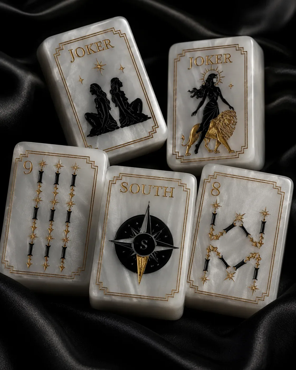 PRE-ORDER Celestial Pearl Luxury American Mahjong Tile Set