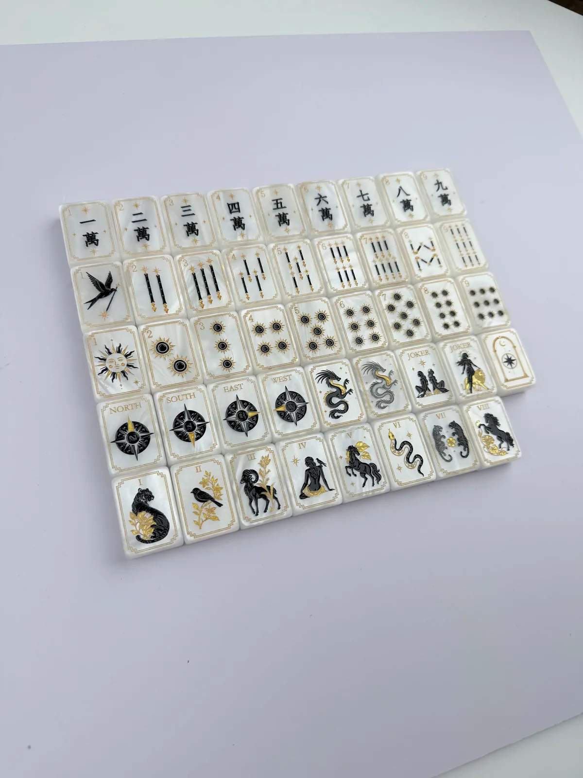 PRE-ORDER Celestial Pearl Luxury American Mahjong Tile Set