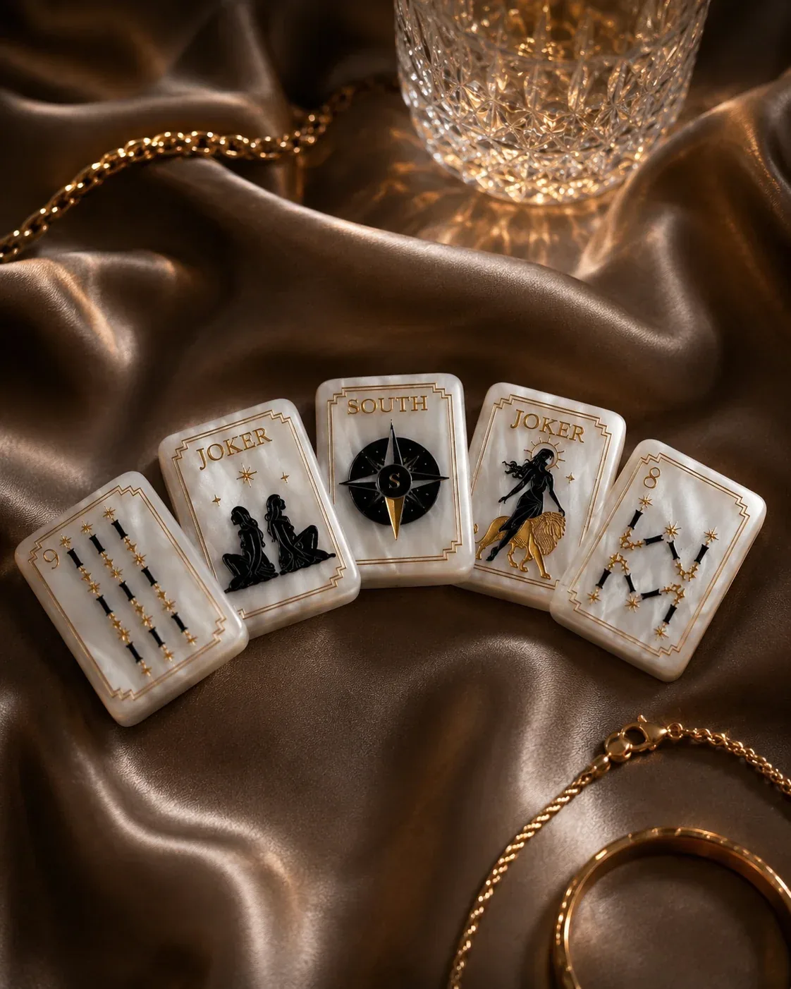PRE-ORDER Celestial Pearl Luxury American Mahjong Tile Set