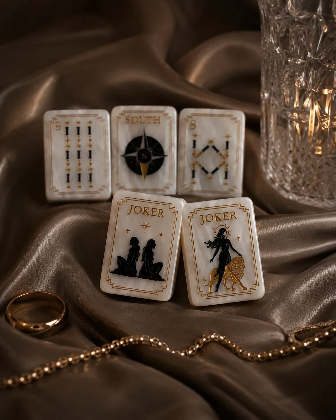 PRE-ORDER Celestial Pearl Luxury American Mahjong Tile Set