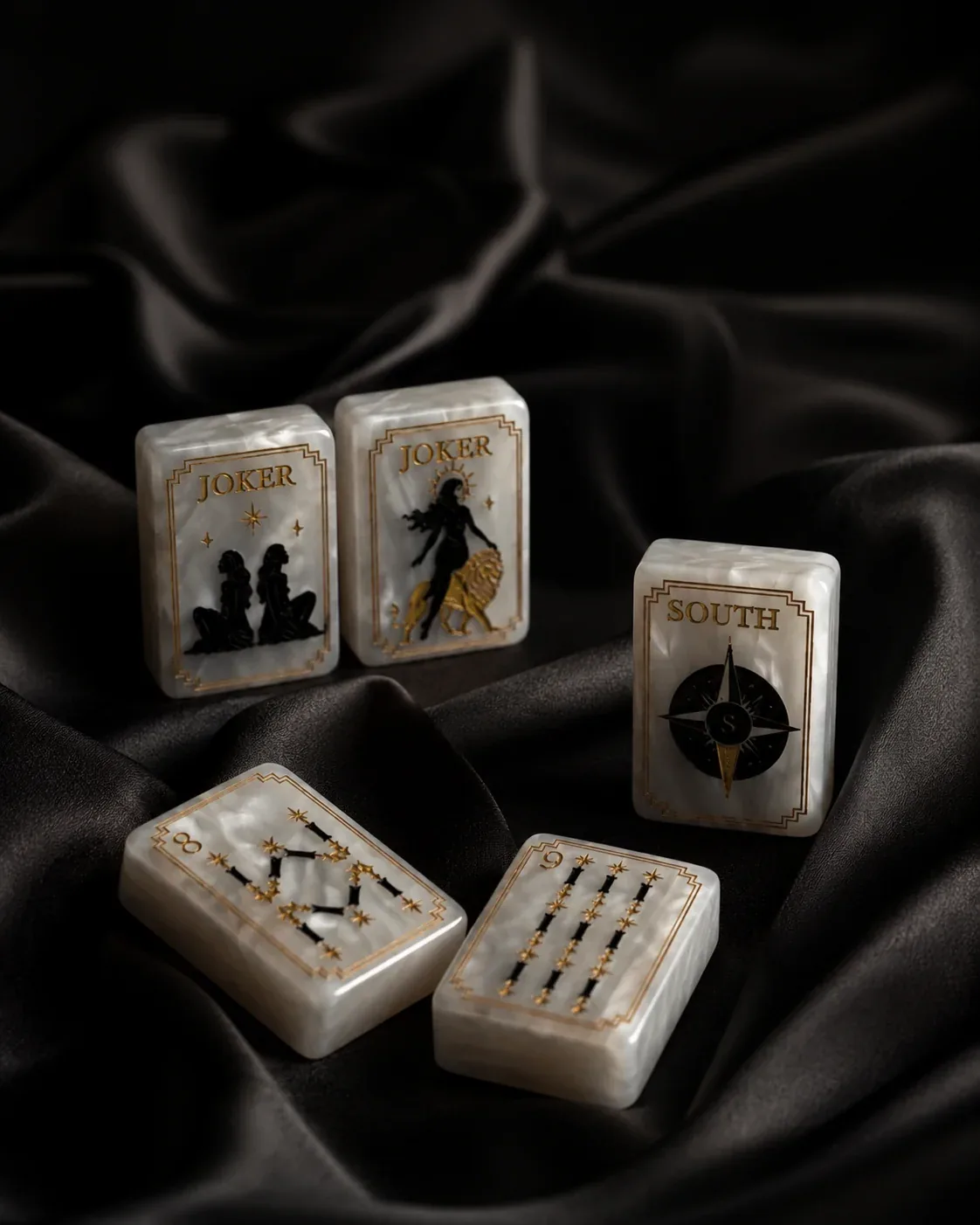 PRE-ORDER Celestial Pearl Luxury American Mahjong Tile Set
