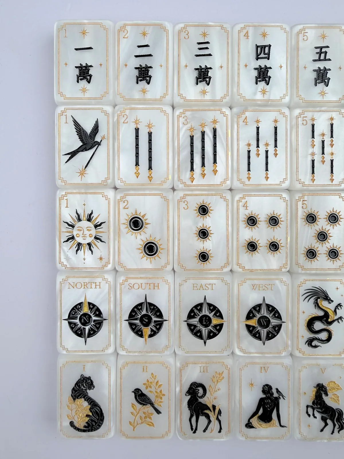 PRE-ORDER Celestial Pearl Luxury American Mahjong Tile Set