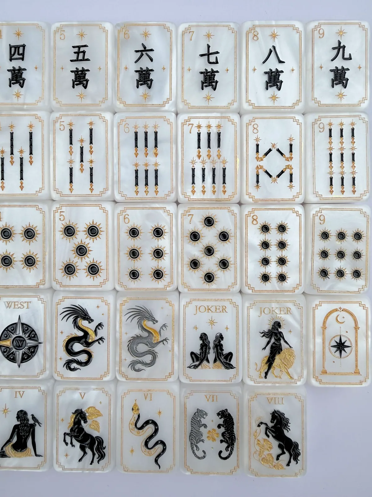 PRE-ORDER Celestial Pearl Luxury American Mahjong Tile Set