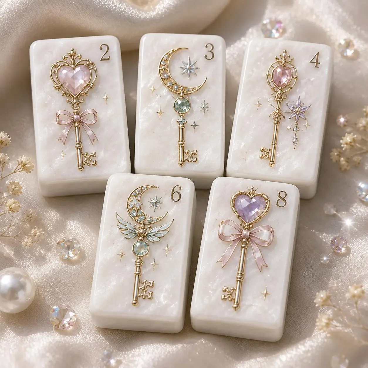PRE-ORDER (Original design) Pearl Dragon American Mahjong Tile Set