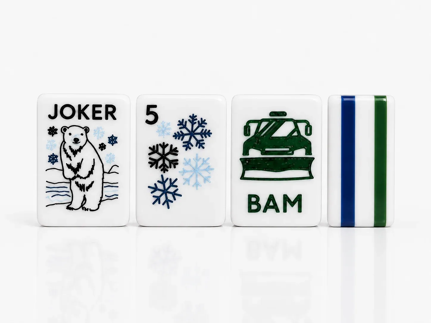 Ski Themed American Mahjong Tiles Set