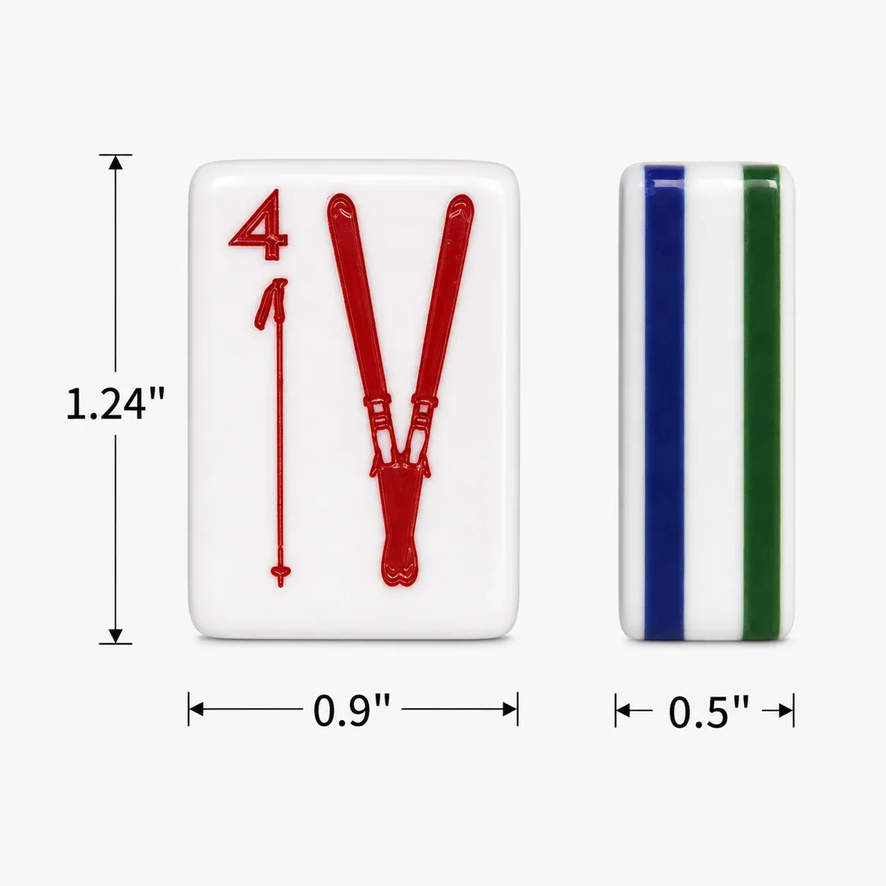 Ski Themed American Mahjong Tiles Set