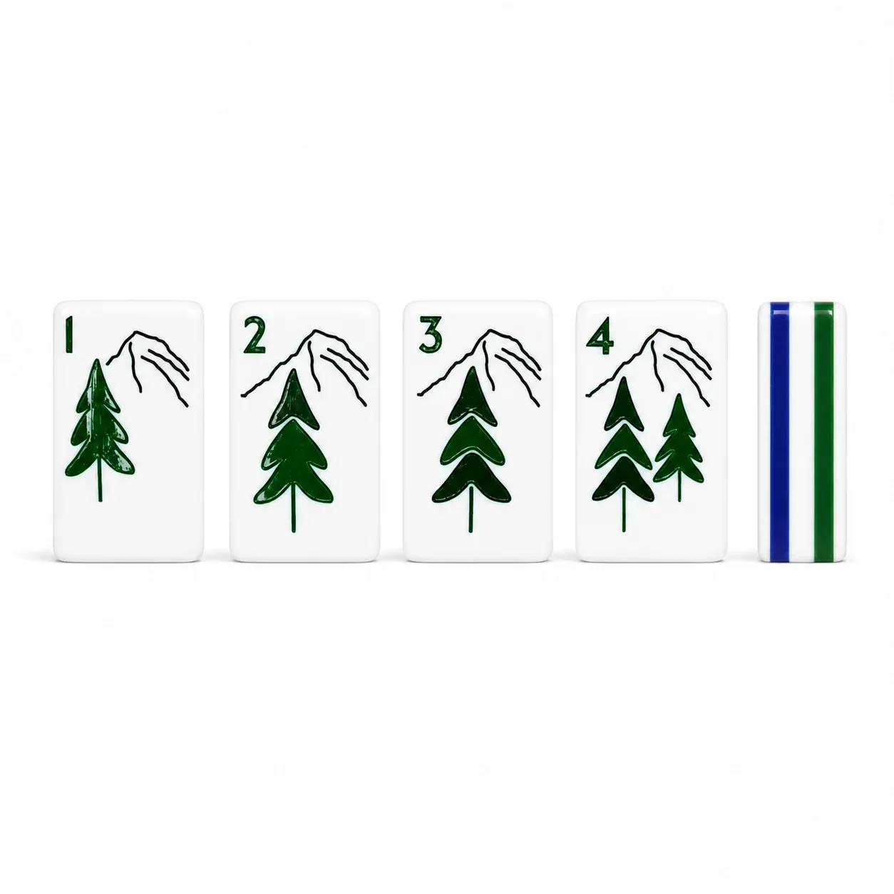 Ski Themed American Mahjong Tiles Set