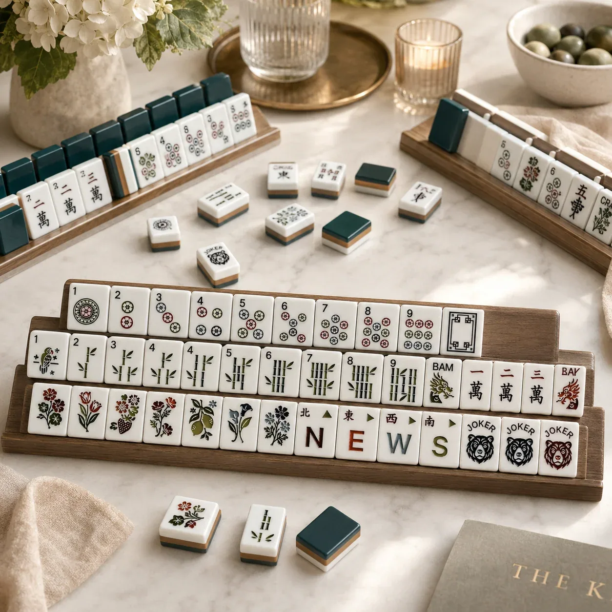 Woodland American Mahjong Tiles Set