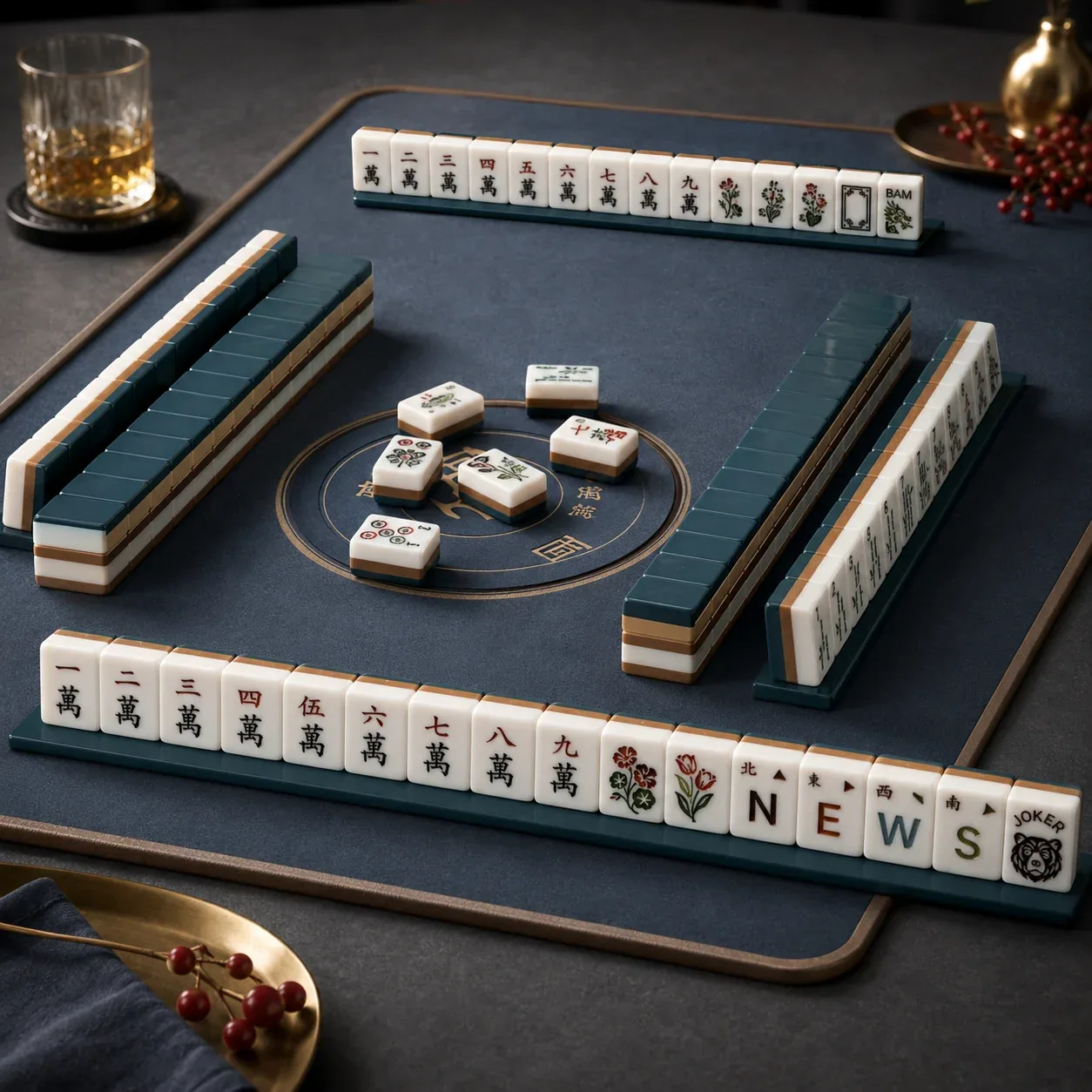 Woodland American Mahjong Tiles Set