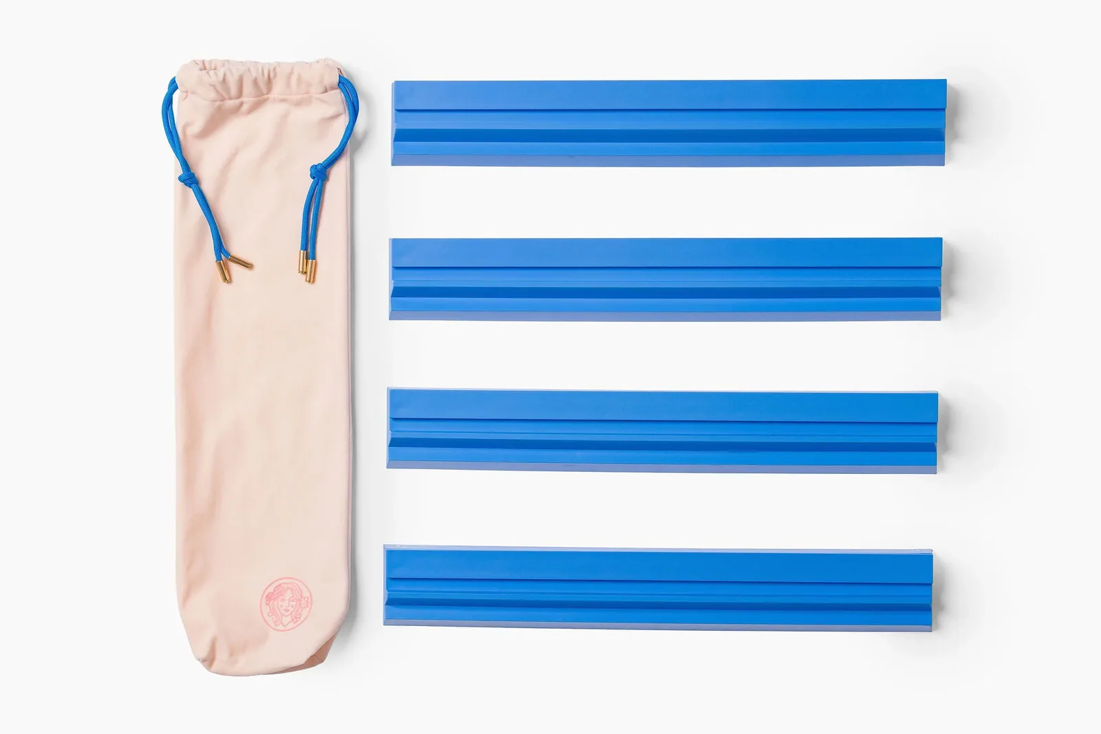 Stackable Plastic Mahjong Rack and Pusher: Set of 4 with drawstring bag