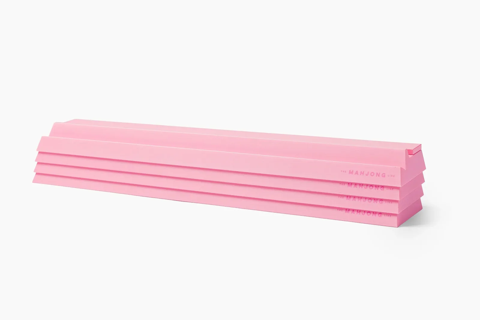 Stackable Plastic Mahjong Rack and Pusher: Set of 4 with drawstring bag