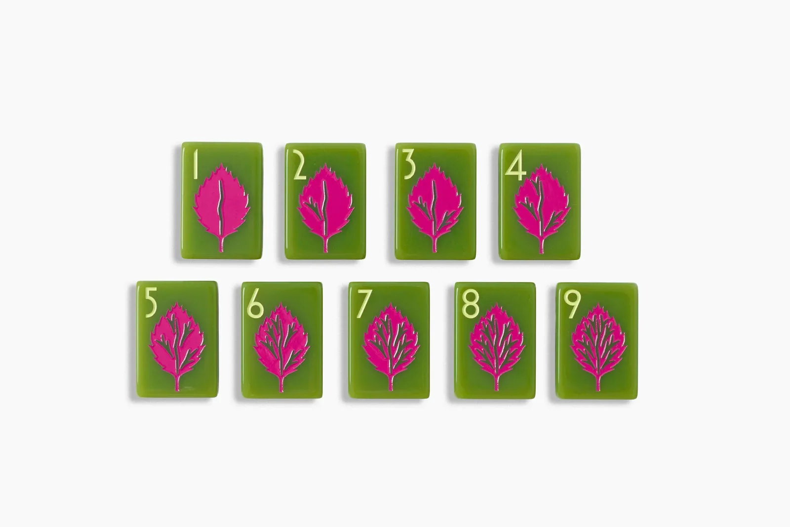The Botanical Line: Avocado Green Mahjong Tiles