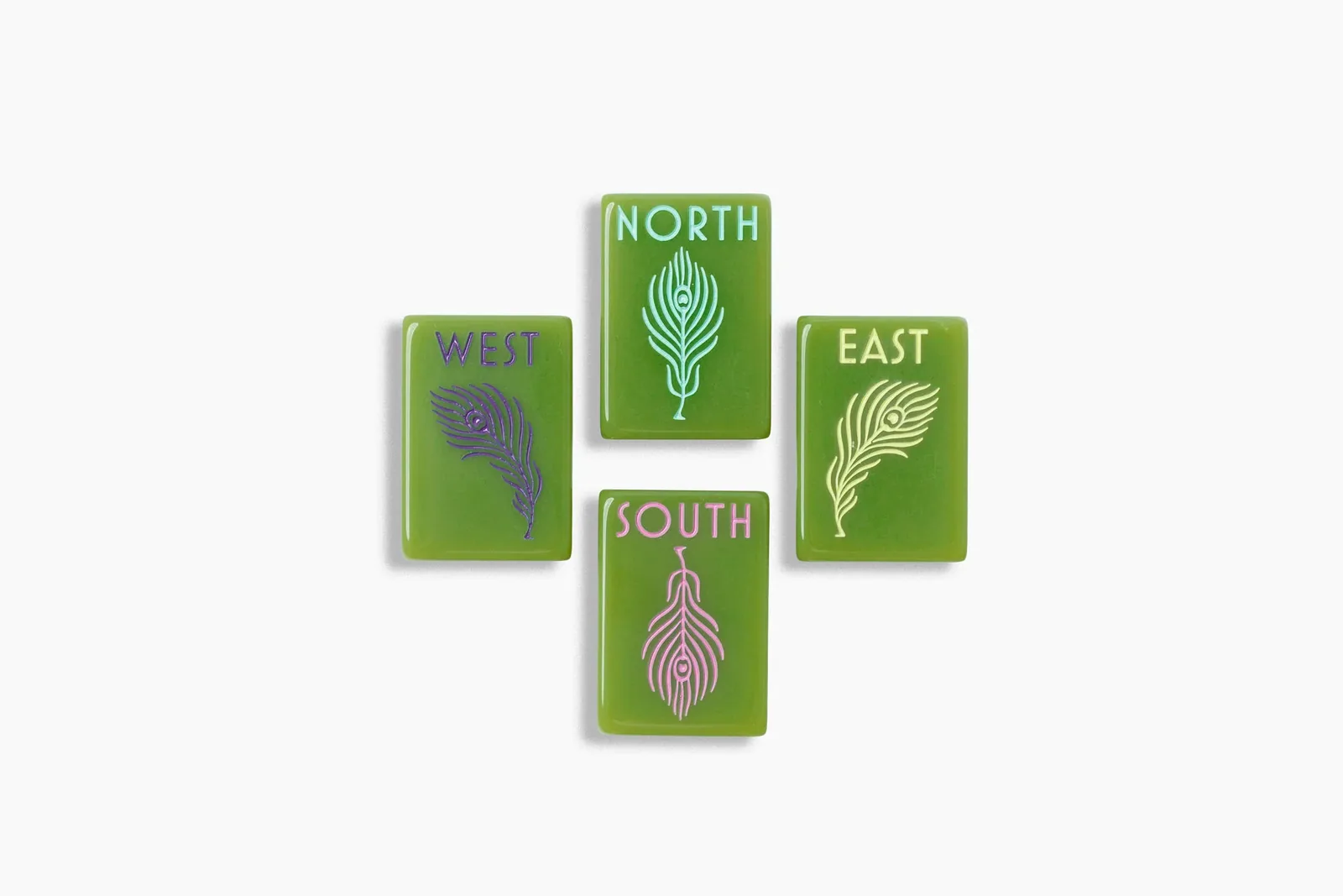 The Botanical Line: Avocado Green Mahjong Tiles