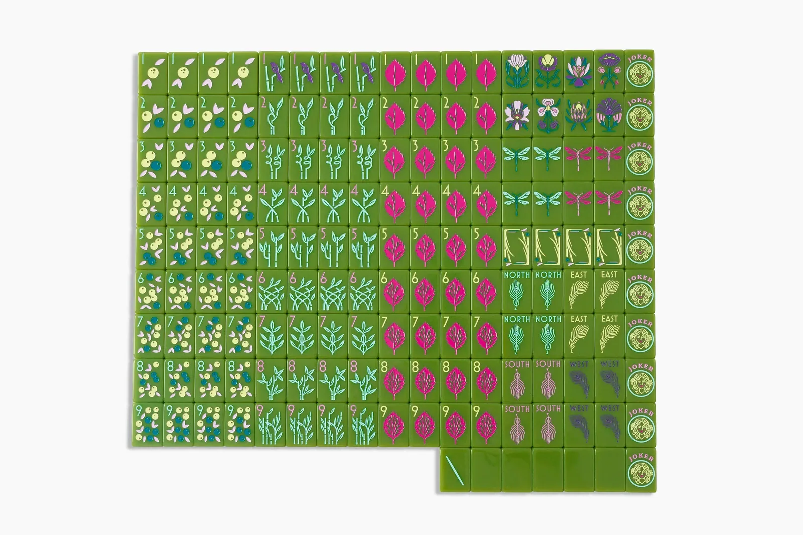 The Botanical Line: Avocado Green Mahjong Tiles