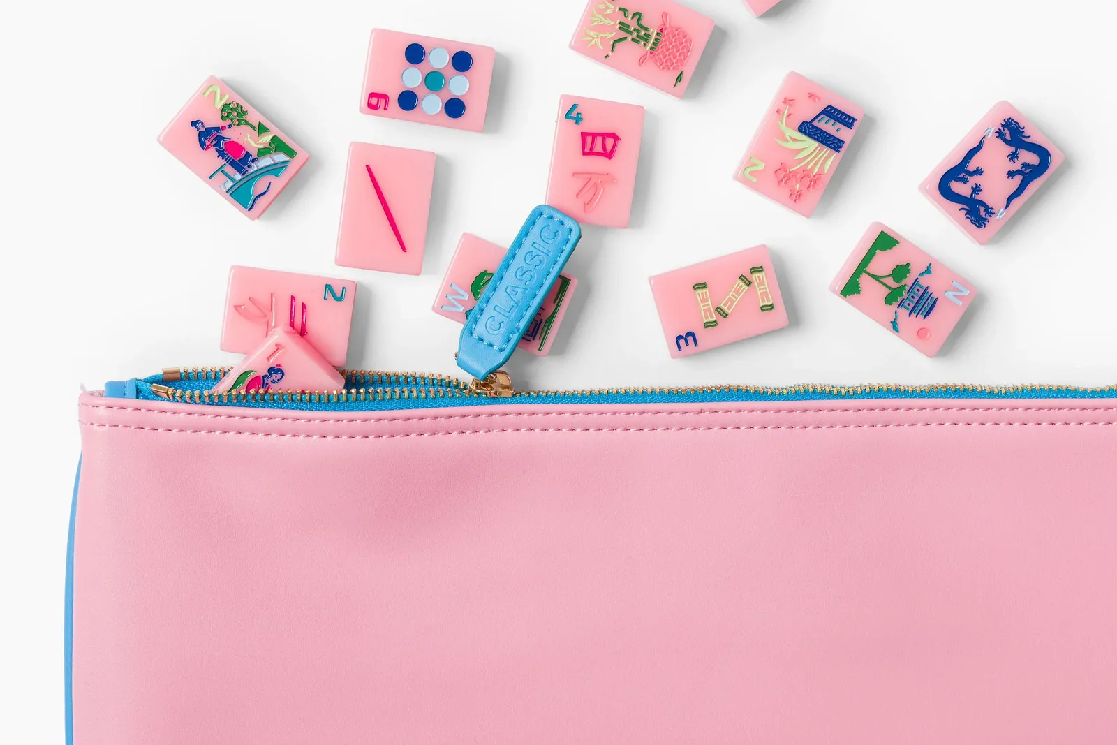 The Classic Line: Petal Pink Mahjong Tiles