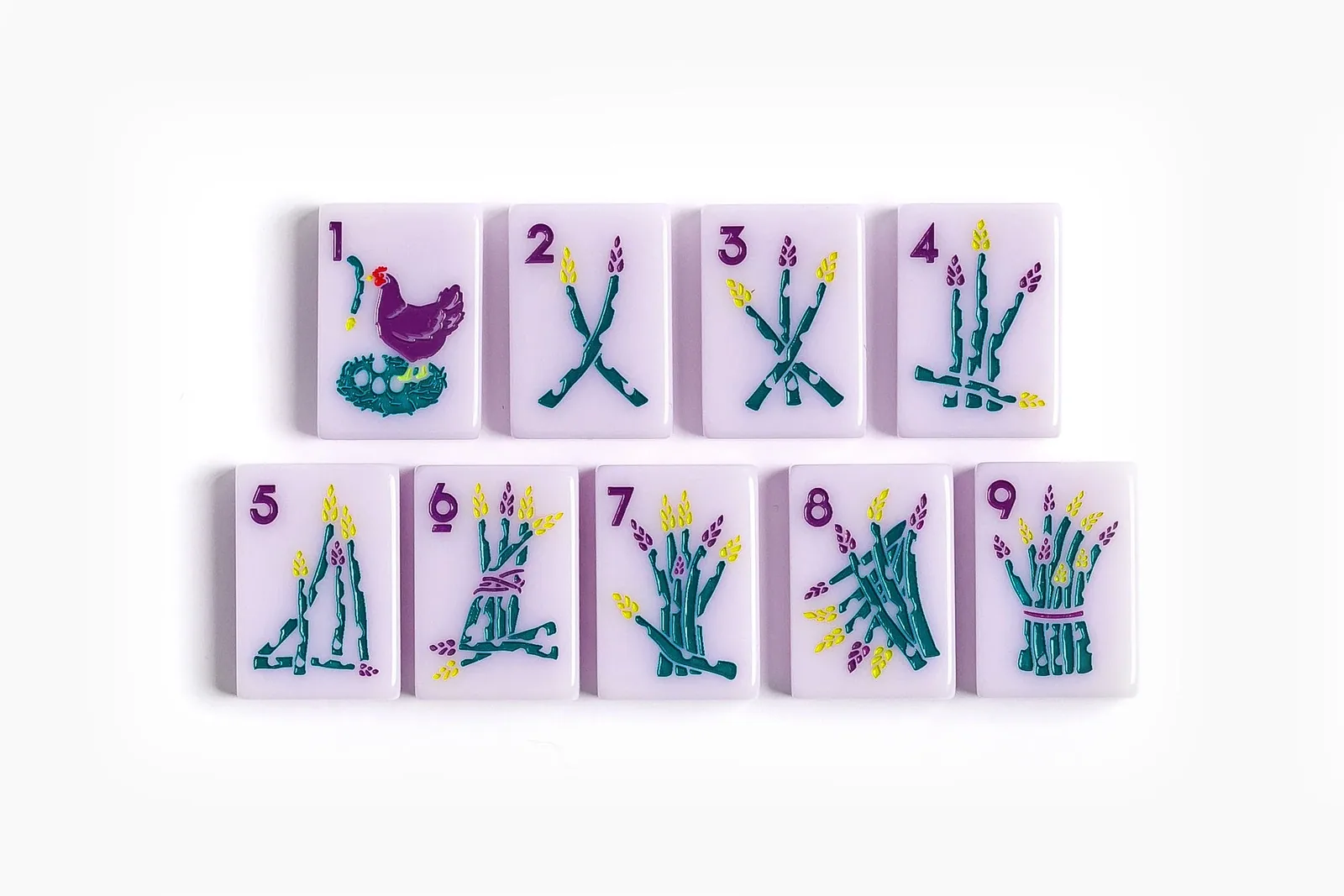 The Foodie Line: Lilac Mahjong Tiles
