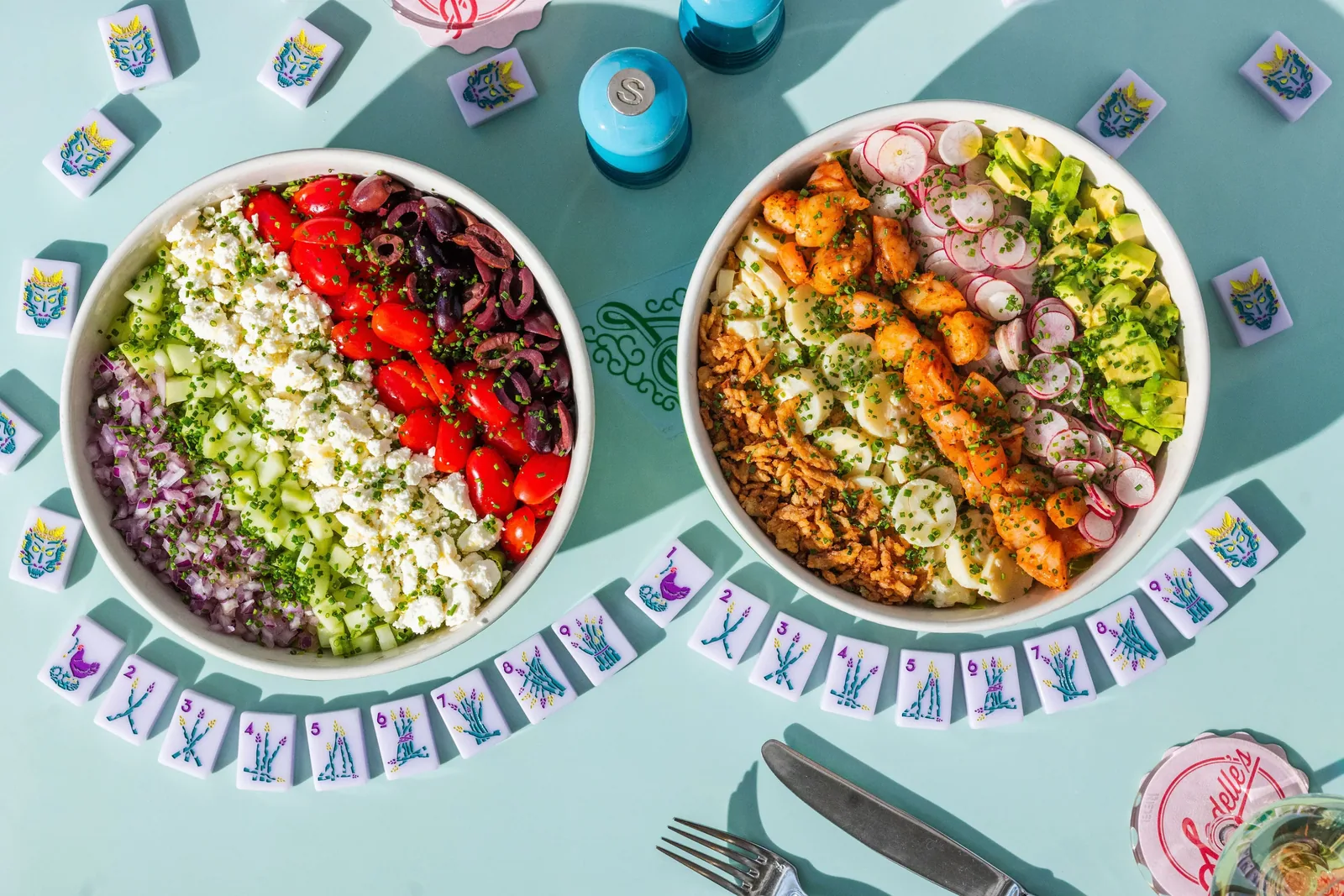 The Foodie Line: Lilac Mahjong Tiles