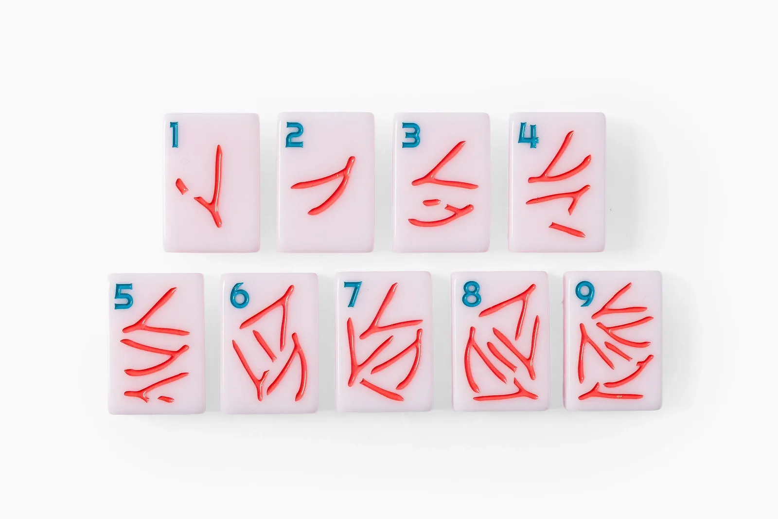 The Lucky Line: Shell Pink Mahjong Tiles