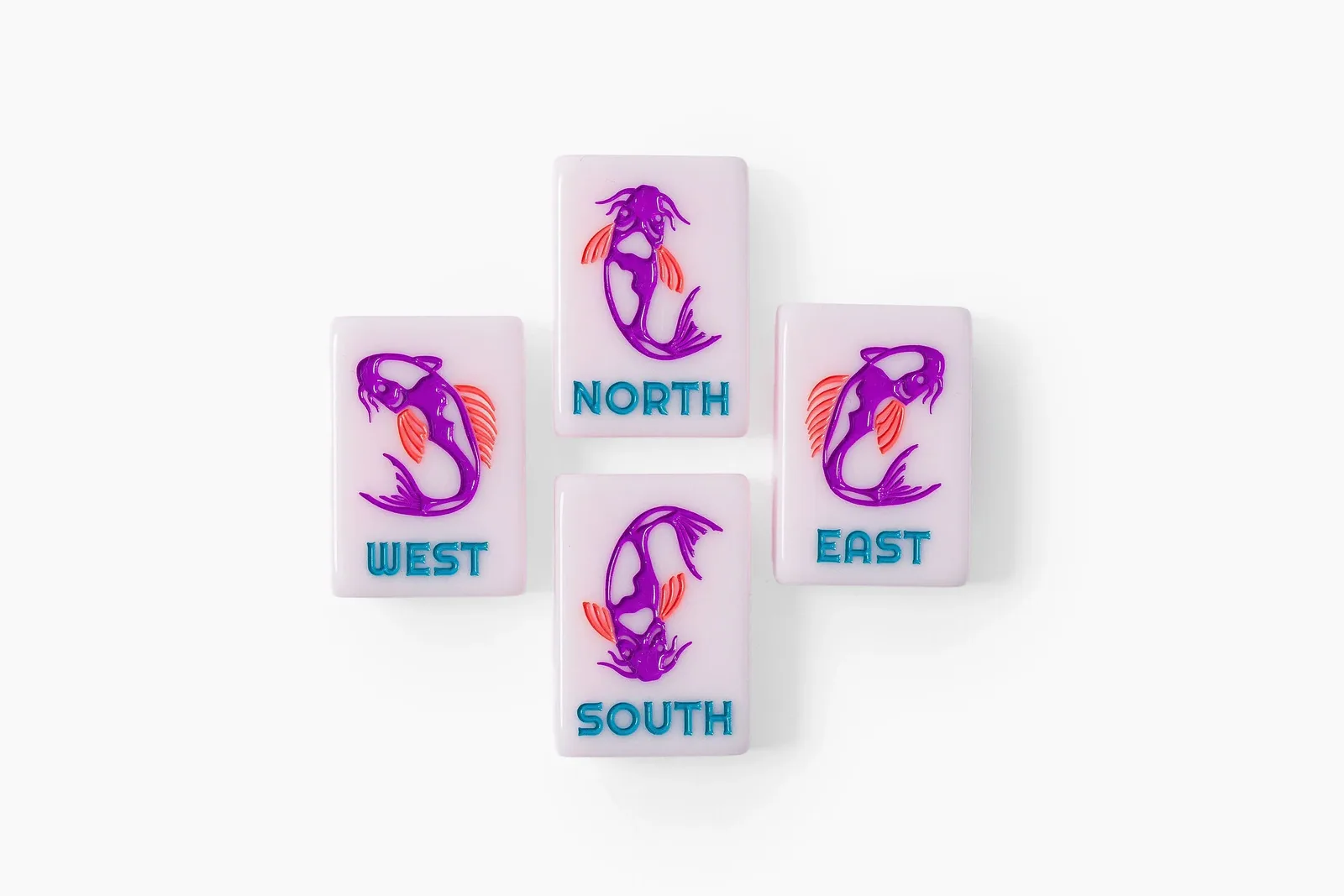The Lucky Line: Shell Pink Mahjong Tiles