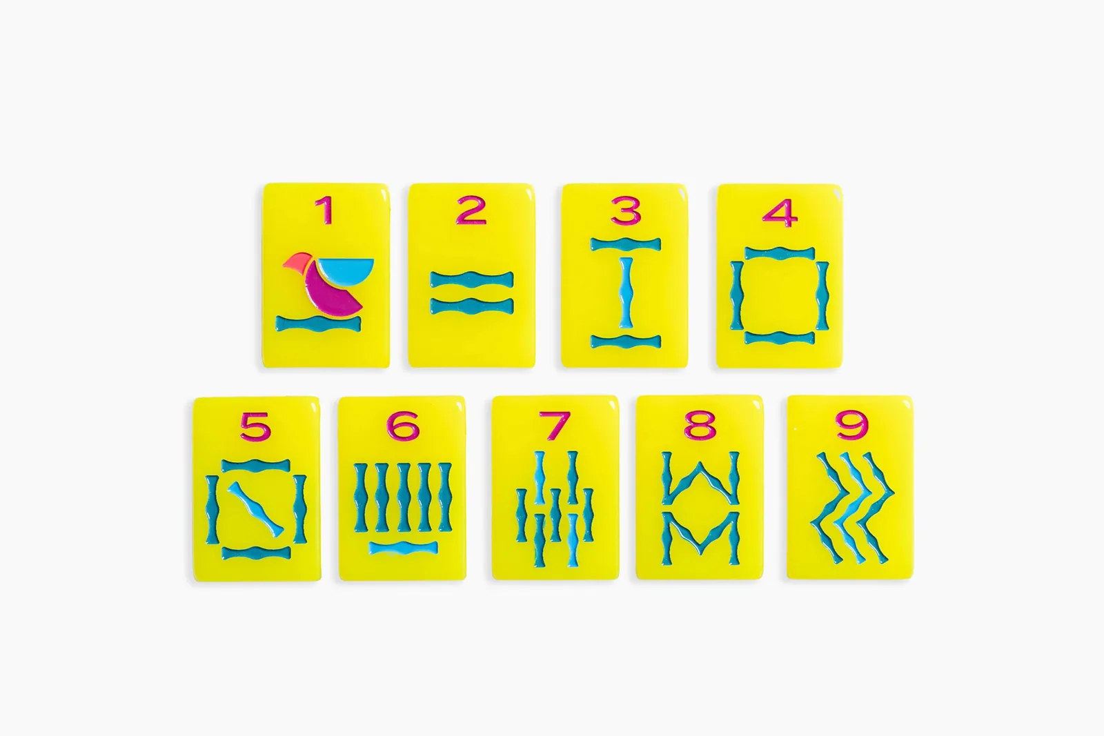 The Minimal Line: Canary Yellow Mahjong Tiles
