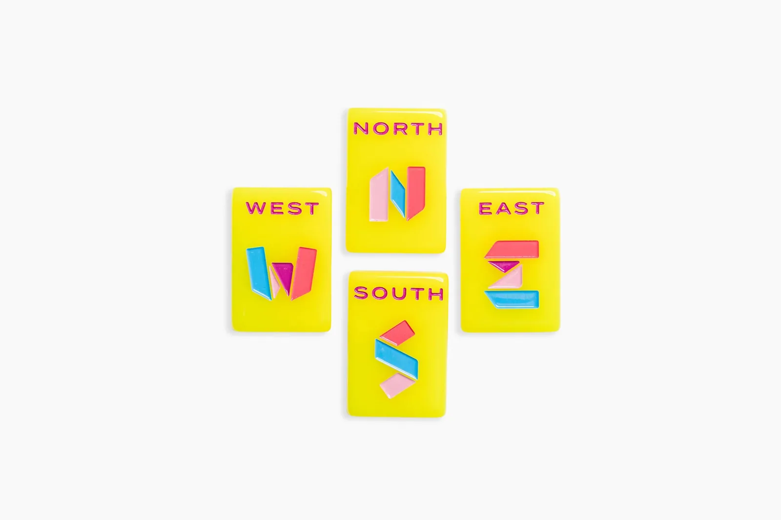 The Minimal Line: Canary Yellow Mahjong Tiles