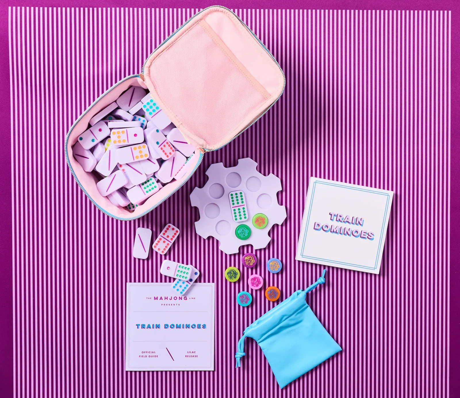 Train Dominoes: Lilac